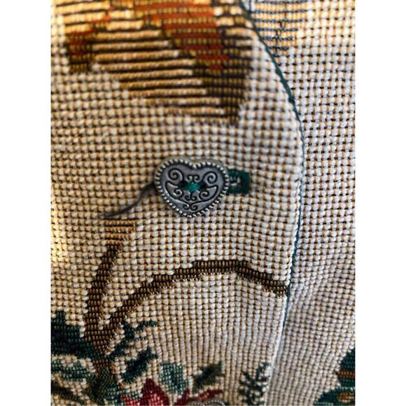 Orvis vintage Childs tapestry winter Christmas vest see measurements for size - Picture 5 of 5